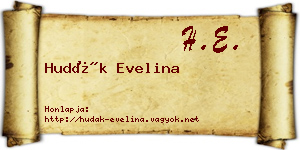 Hudák Evelina névjegykártya